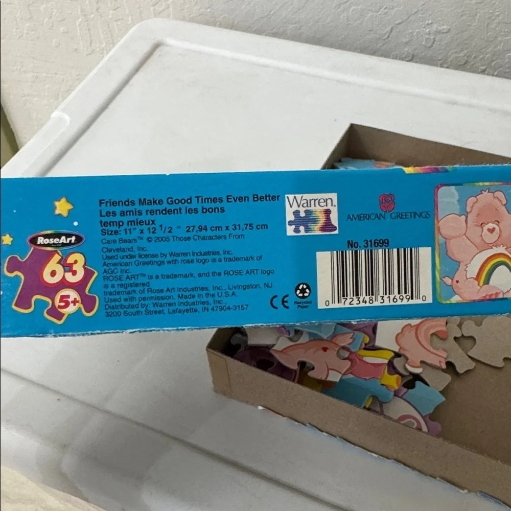 Vintage 2005 Care Bears Friends Make Good Times Even Better 63 piece 5+ Puzzle
